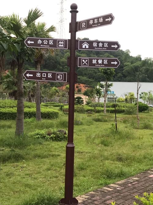 铁艺指示牌导视牌 小区道路景区公园立式户外指路牌导向牌 广告牌